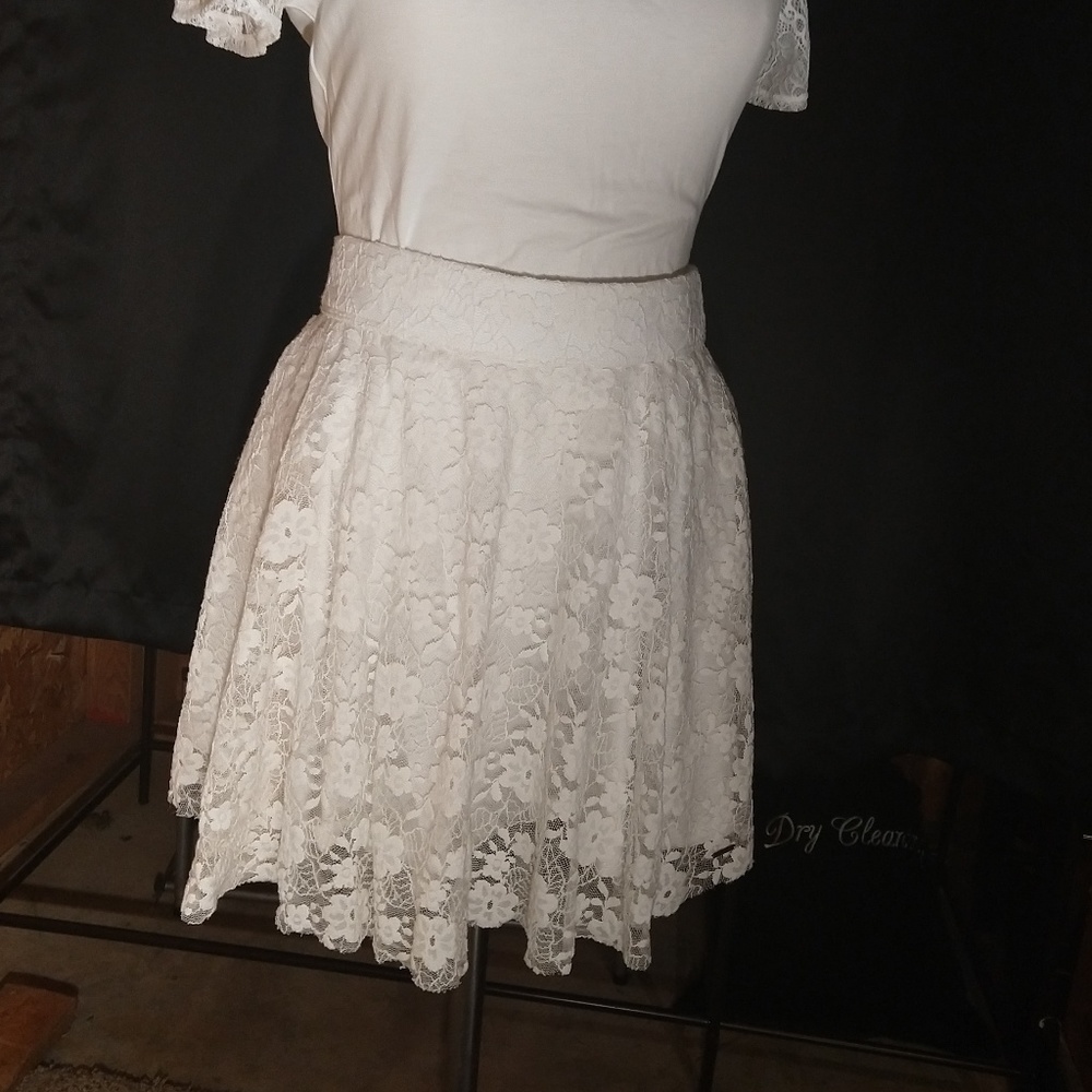 White Lace Hollister skirt